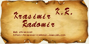 Krasimir Radomir vizit kartica